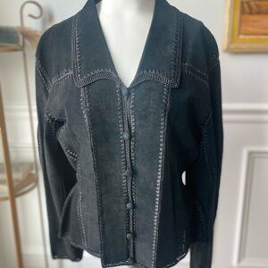 VTG 90’s Mertillo Black Suede Jacket